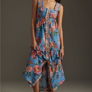 FARM Rio Vibrant Floral High Low Dress